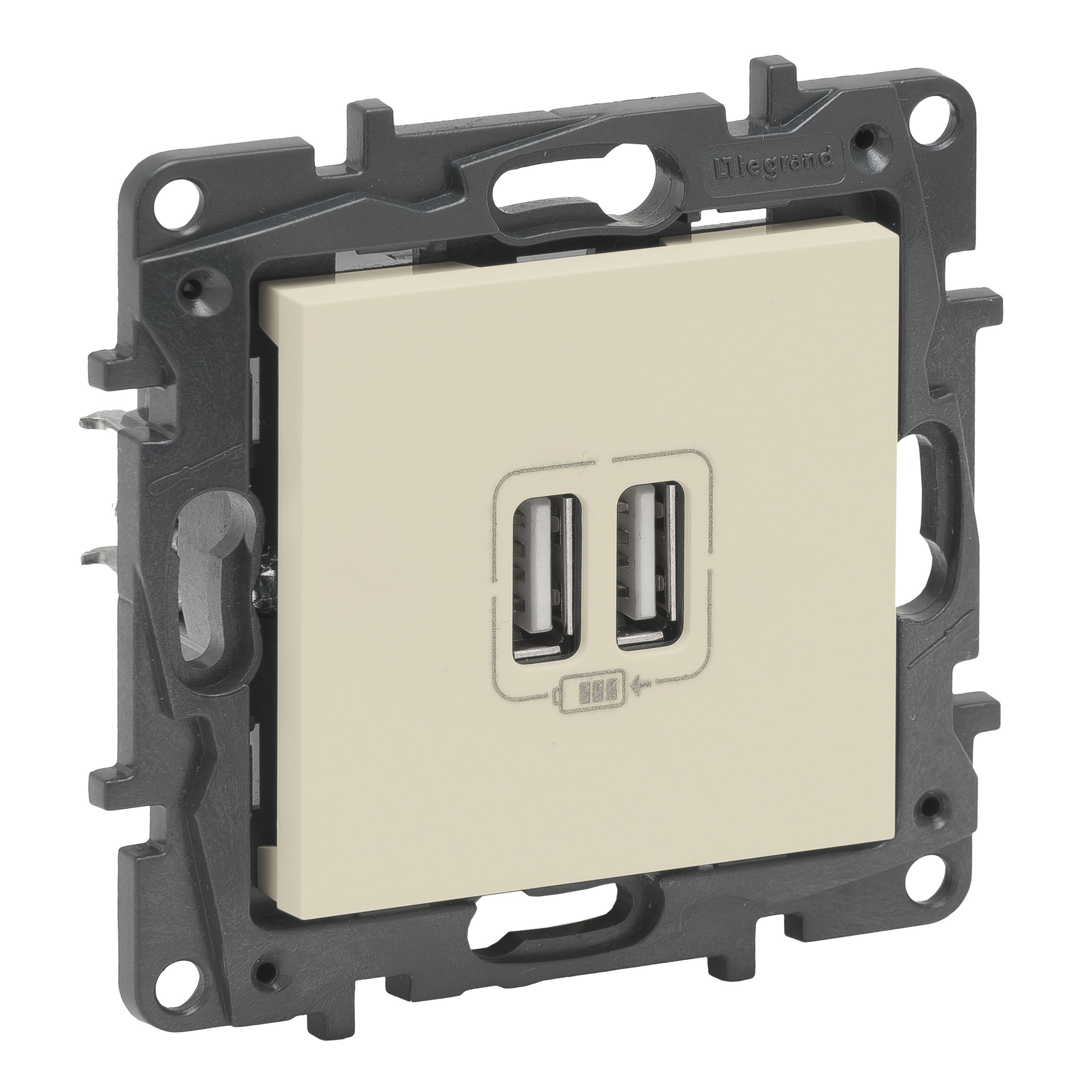 LEGRAND 768494Legrand USB Şarj Prizi - İkili USB şarj prizi, 2400mA - KremLegrand USB Şarj Prizi - İkili USB şarj prizi, 2400mA - Krem{ubercoelektromarket}
