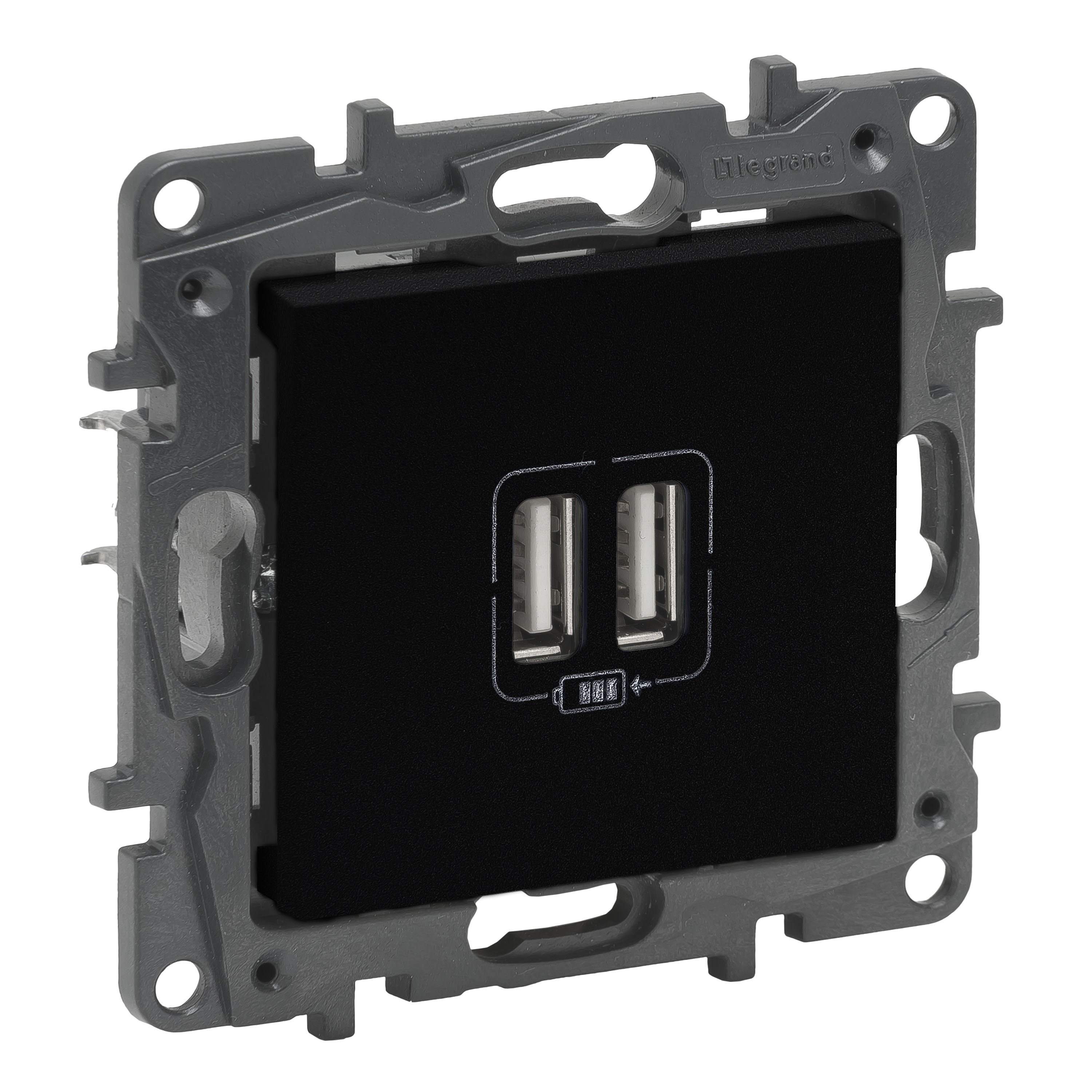 LEGRAND 768694Legrand USB Şarj Prizi - İkili USB şarj prizi, 2400mA - SiyahLegrand USB Şarj Prizi - İkili USB şarj prizi, 2400mA{ubercoelektromarket}