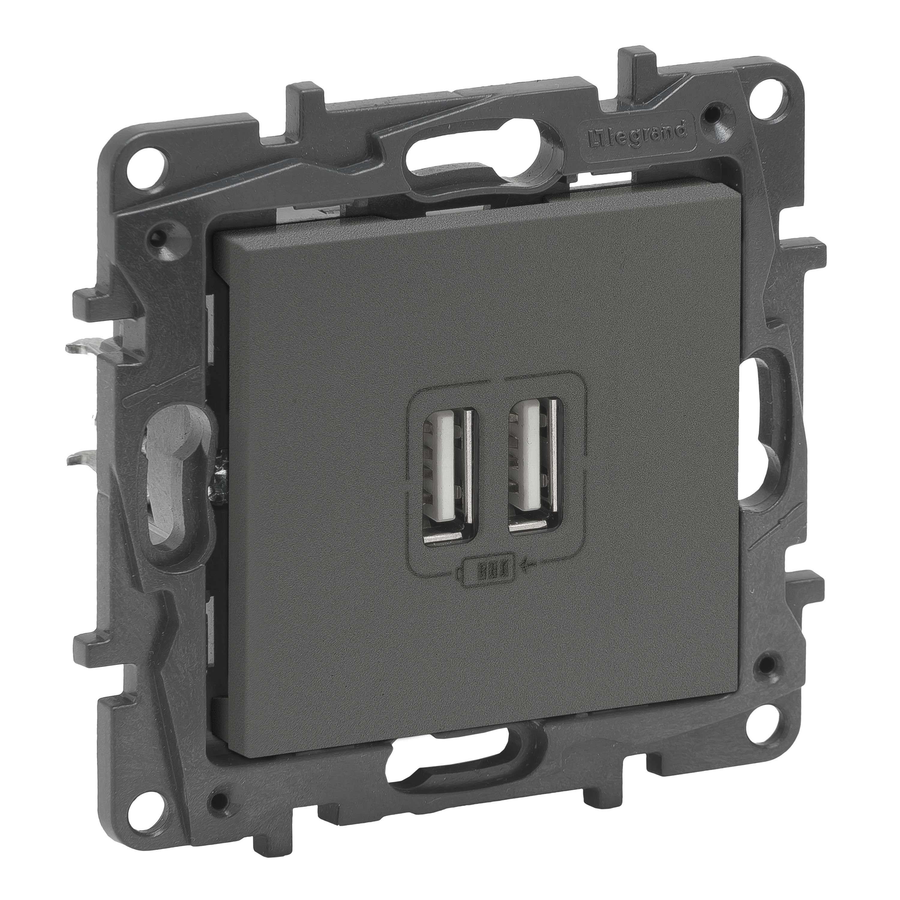 LEGRAND 768894Legrand USB Şarj Prizi - İkili USB şarj prizi, 2400mA - TitanyumLegrand USB Şarj Prizi - İkili USB şarj prizi, 2400mA{ubercoelektromarket}