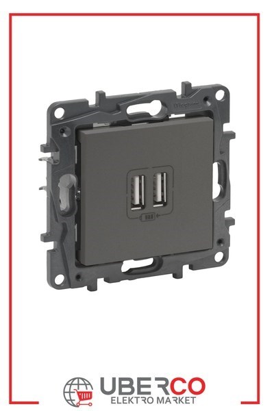 LEGRAND 768894Legrand USB Şarj Prizi - İkili USB şarj prizi, 2400mA - TitanyumLegrand USB Şarj Prizi - İkili USB şarj prizi, 2400mA{ubercoelektromarket}