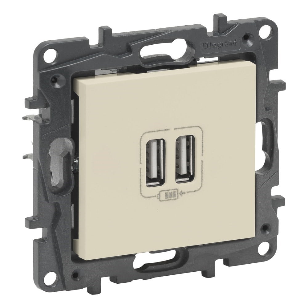 LEGRAND 768494Legrand USB Şarj Prizi - İkili USB şarj prizi, 2400mA - KremLegrand USB Şarj Prizi - İkili USB şarj prizi, 2400mA - Krem{ubercoelektromarket}