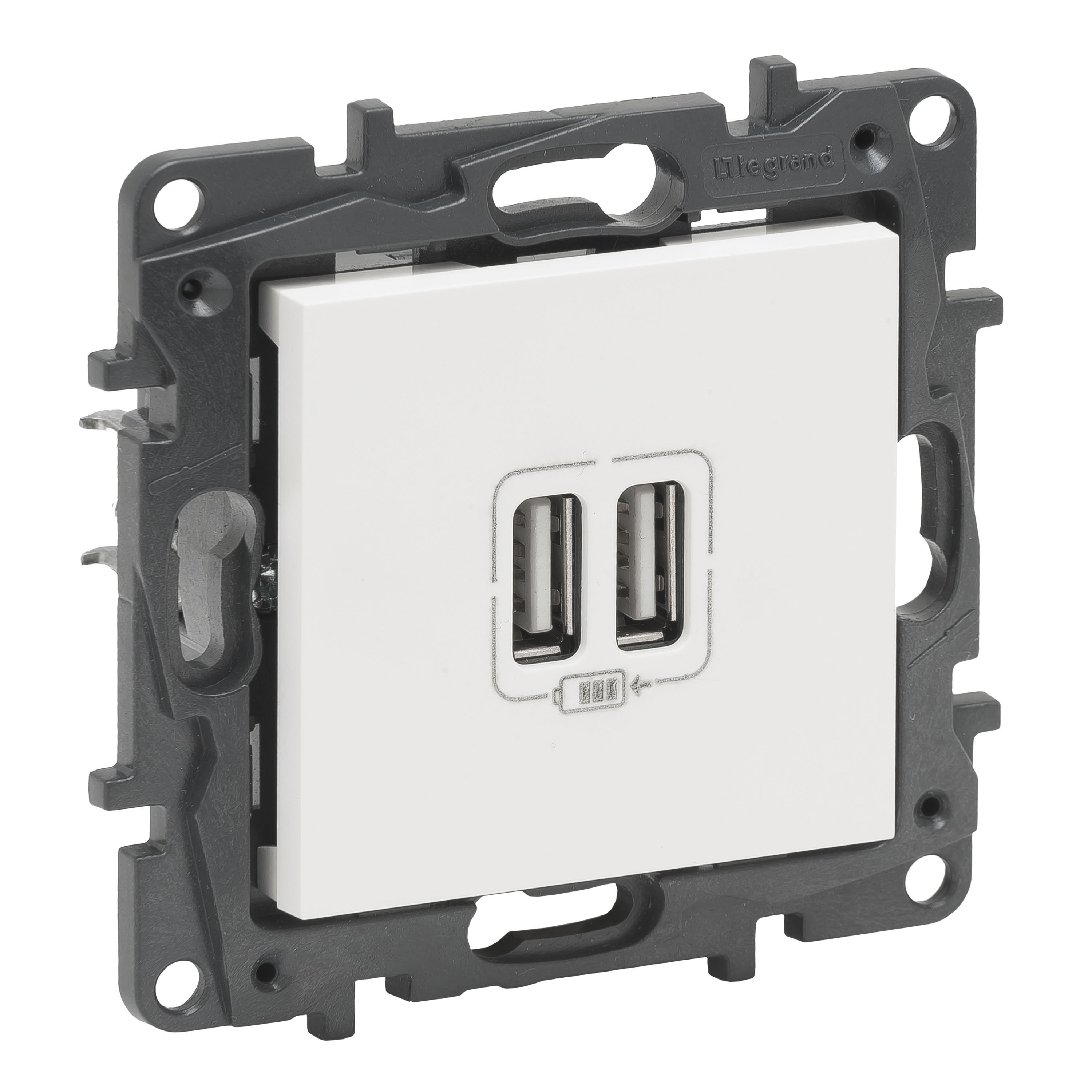 LEGRAND 767194Legrand USB Şarj Prizi - İkili USB şarj prizi, 2400 mA - BeyazLegrand USB Şarj Prizi - İkili USB şarj prizi, 2400 mA{ubercoelektromarket}