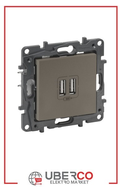 LEGRAND 768594Legrand USB Şarj Prizi - İkili USB şarj prizi, 2400mA - BronzLegrand USB Şarj Prizi - İkili USB şarj prizi, 2400mA{ubercoelektromarket}