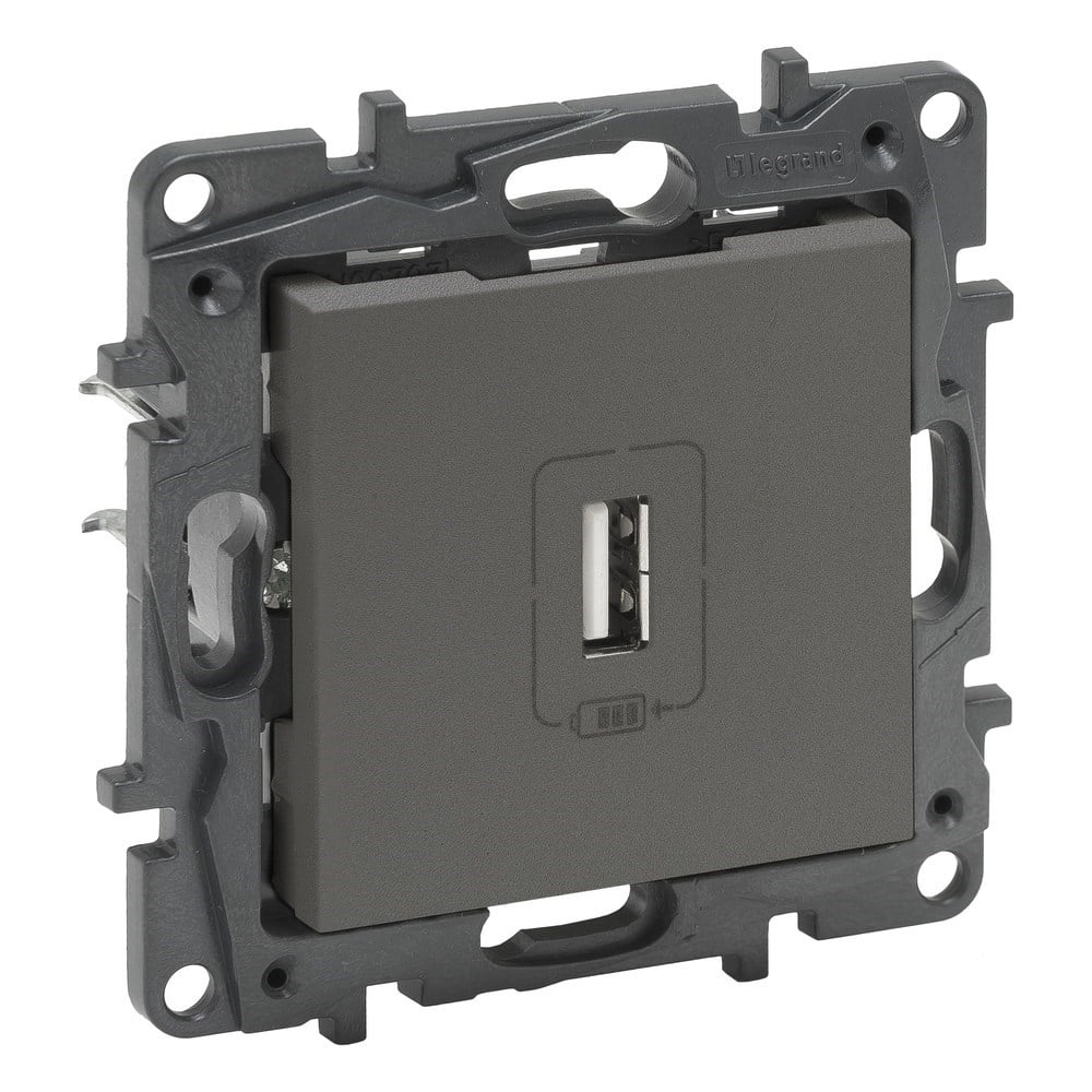 LEGRAND 768897Legrand USB Şarj Prizi - Tekli USB şarj prizi, 1100mA - TitanyumLegrand USB Şarj Prizi - Tekli USB şarj prizi, 1100mA{ubercoelektromarket}