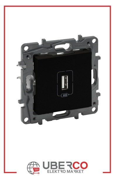 LEGRAND 768697Legrand USB Şarj Prizi - Tekli USB şarj prizi, 1100mA - SiyahLegrand USB Şarj Prizi - Tekli USB şarj prizi, 1100mA{ubercoelektromarket}