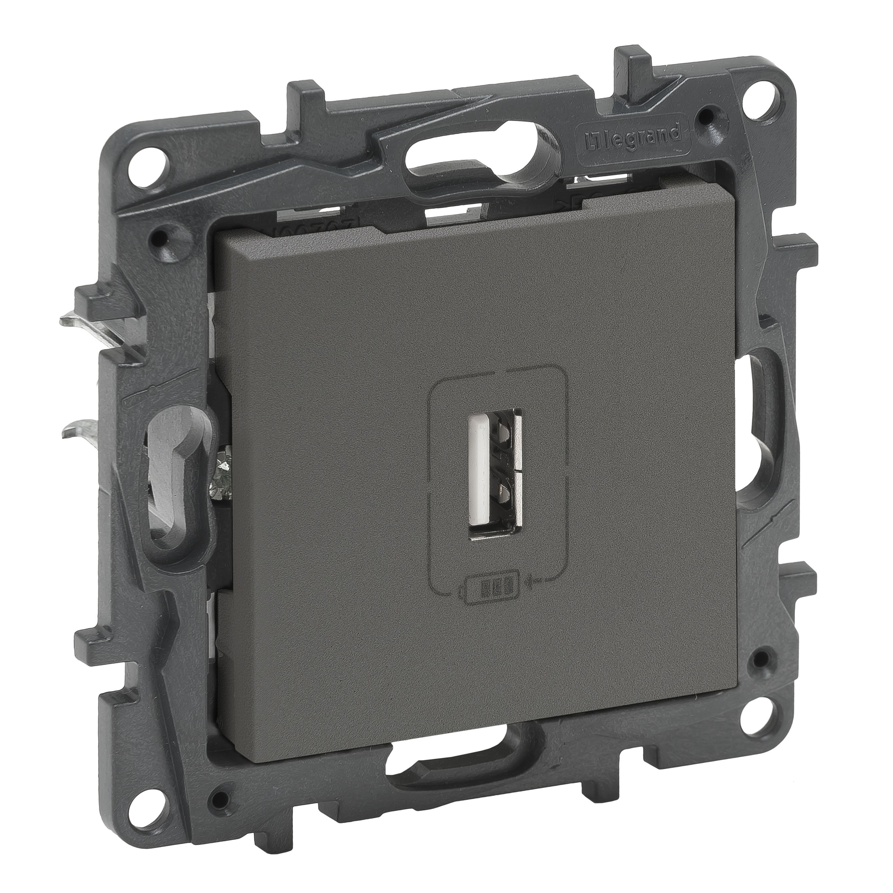 LEGRAND 768897Legrand USB Şarj Prizi - Tekli USB şarj prizi, 1100mA - TitanyumLegrand USB Şarj Prizi - Tekli USB şarj prizi, 1100mA{ubercoelektromarket}