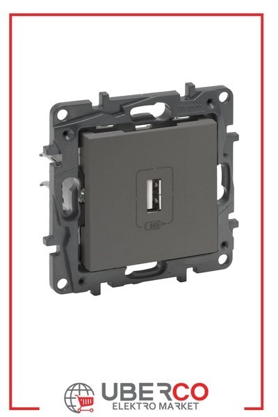 LEGRAND 768897Legrand USB Şarj Prizi - Tekli USB şarj prizi, 1100mA - TitanyumLegrand USB Şarj Prizi - Tekli USB şarj prizi, 1100mA{ubercoelektromarket}