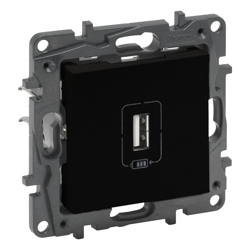 LEGRAND 768697Legrand USB Şarj Prizi - Tekli USB şarj prizi, 1100mA - SiyahLegrand USB Şarj Prizi - Tekli USB şarj prizi, 1100mA{ubercoelektromarket}