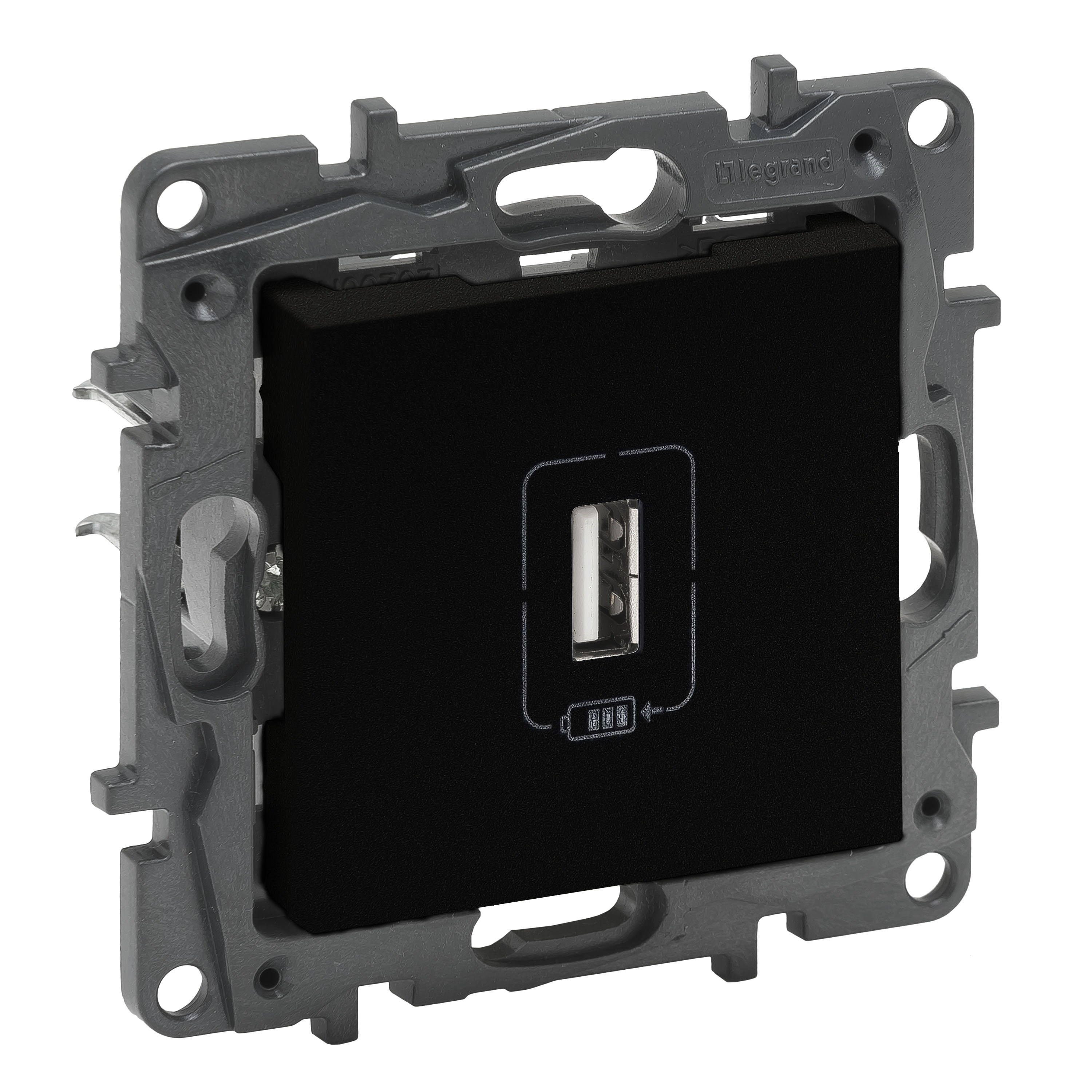 LEGRAND 768697Legrand USB Şarj Prizi - Tekli USB şarj prizi, 1100mA - SiyahLegrand USB Şarj Prizi - Tekli USB şarj prizi, 1100mA{ubercoelektromarket}