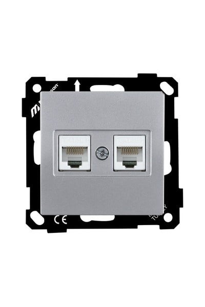 2270 138 0192Mutlusan Elitra Plus Mek+Tuş Data Prizi 2*Rj45 (Cat5E) - GümüşMutlusan Elitra Plus Mek+Tuş Data Prizi 2*Rj45 - Gümüş{ubercoelektromarket}