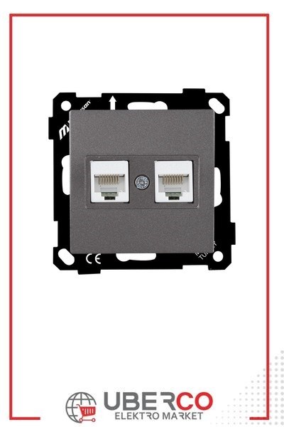 2270 138 0195Mutlusan Elitra Plus Mek+Tuş Data Prizi 2*Rj45 (Cat5E) - FümeMutlusan Elitra Plus Mek+Tuş Data Prizi 2*Rj45 - Füme{ubercoelektromarket}