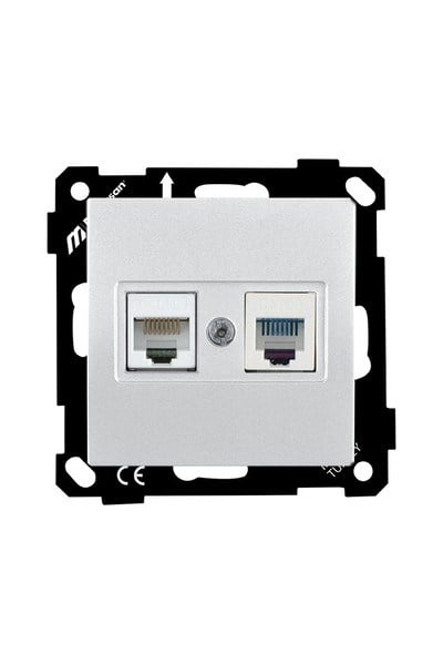 2270 139 0101Mutlusan Elitra Plus Mek+Tuş Telefon+Data Prizi (Rj11 Cat3+Cat5E) - BeyazMutlusan Elitra Plus Mek+Tuş Telefon+Data Prizi{ubercoelektromarket}