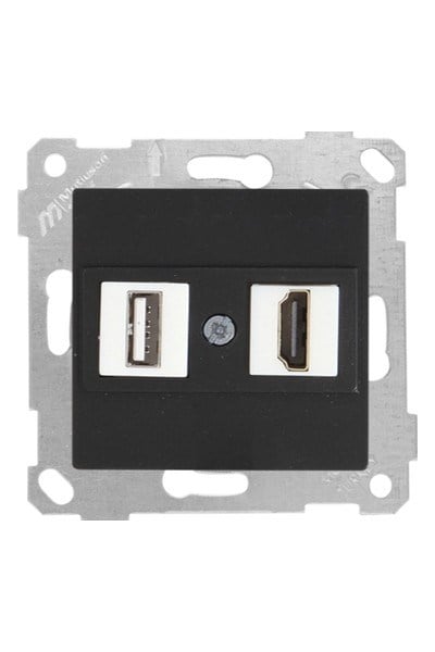 2200 459 0184Mutlusan Mek+Tuş 1*USB/1*Hdmı Priz - SiyahMutlusan Mek+Tuş 1*USB-1*Hdmı Priz - Siyah{ubercoelektromarket}