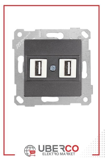2200 456 0195Mutlusan Mek+Tuş 2*USB Priz - FümeMutlusan Mek+Tuş 2*USB Priz - Füme{ubercoelektromarket}