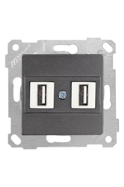 2200 456 0195Mutlusan Mek+Tuş 2*USB Priz - FümeMutlusan Mek+Tuş 2*USB Priz - Füme{ubercoelektromarket}