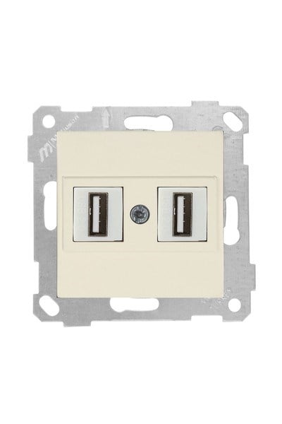 2200 456 0102Mutlusan Mek+Tuş 2*USB Priz - KremMutlusan Mek+Tuş 2*USB Priz - Krem{ubercoelektromarket}