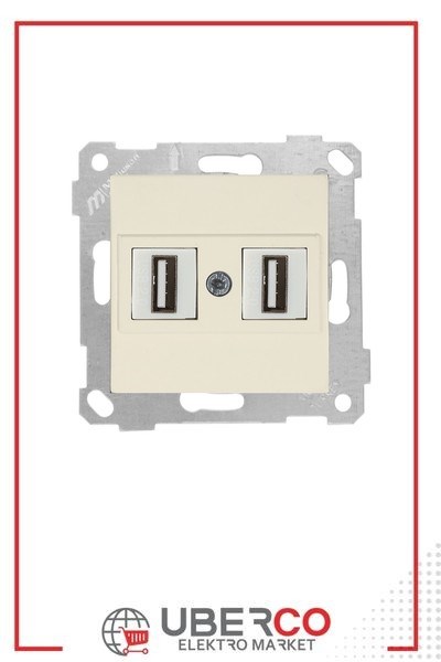 2200 456 0102Mutlusan Mek+Tuş 2*USB Priz - KremMutlusan Mek+Tuş 2*USB Priz - Krem{ubercoelektromarket}