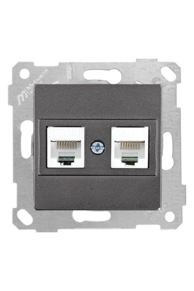2200 138 0195Mutlusan Mek+Tuş Data Prizi 2*Rj45 (Cat5E) - FümeMutlusan Mek+Tuş Data Prizi 2*Rj45 (Cat5E) - Füme{ubercoelektromarket}