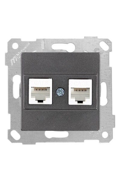 2200 141 0195Mutlusan Mek+Tuş Data Prizi 2*Rj45 (Cat6) - FümeMutlusan Mek+Tuş Data Prizi 2*Rj45 (Cat6) - Füme{ubercoelektromarket}