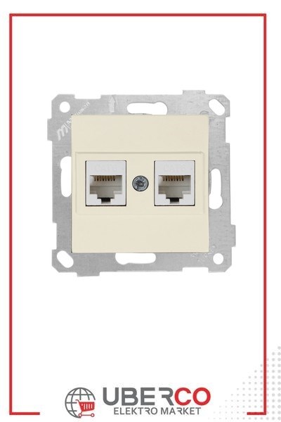 2200 141 0102Mutlusan Mek+Tuş Data Prizi 2*Rj45 (Cat6) - KremMutlusan Mek+Tuş Data Prizi 2*Rj45 (Cat6) - Krem{ubercoelektromarket}
