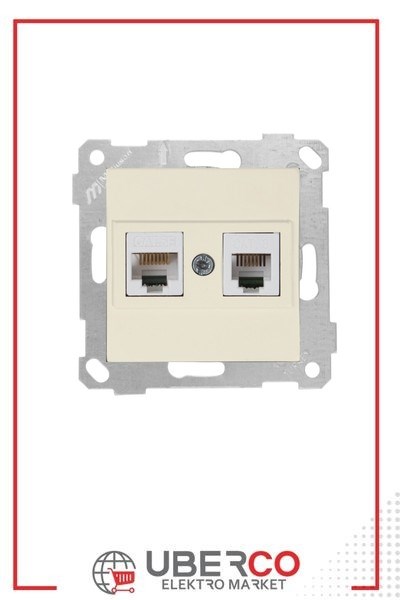 2200 139 0102Mutlusan Mek+Tuş Telefon Data Prizi (Rj11 Cat3 + Cat5E) - KremMutlusan Mek+Tuş Telefon Data Prizi - Krem{ubercoelektromarket}