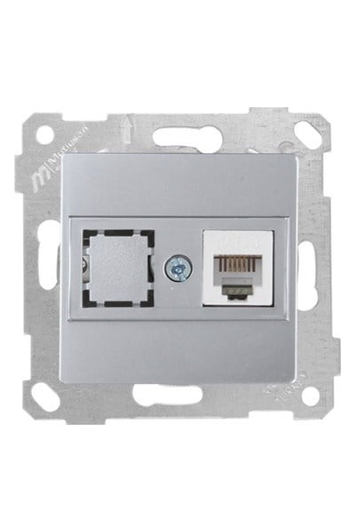 2200 125 0182Mutlusan Mek+Tuş Telefon Prizi 1Xrj11 (Cat3) - İnoxMutlusan Mek+Tuş Telefon Prizi 1Xrj11 (Cat3) - İnox{ubercoelektromarket}