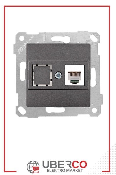 2200 125 0195Mutlusan Mek+Tuş Telefon Prizi 1Xrj11 (Cat3) - FümeMutlusan Mek+Tuş Telefon Prizi 1Xrj11 (Cat3) - Füme{ubercoelektromarket}