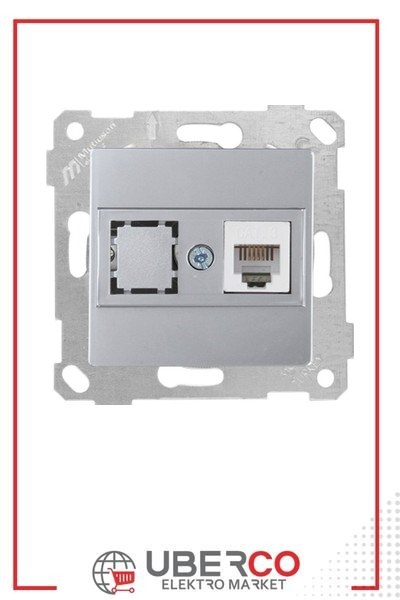 2200 125 0182Mutlusan Mek+Tuş Telefon Prizi 1Xrj11 (Cat3) - İnoxMutlusan Mek+Tuş Telefon Prizi 1Xrj11 (Cat3) - İnox{ubercoelektromarket}