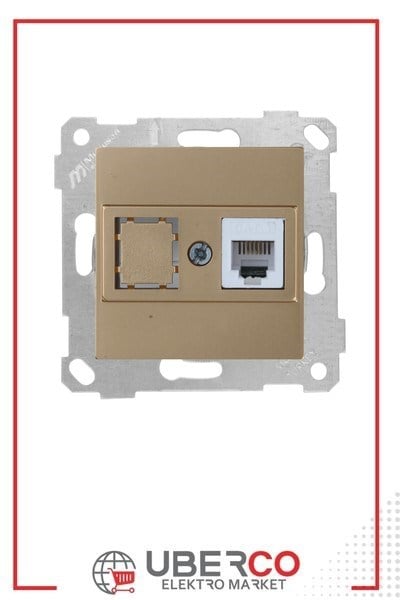 2200 125 0180Mutlusan Mek+Tuş Telefon Prizi 1Xrj11 (Cat3) - Antik AltınMutlusan Mek+Tuş Telefon Prizi 1Xrj11 (Cat3) - Antik Altın{ubercoelektromarket}