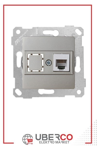 2200 125 0183Mutlusan Mek+Tuş Telefon Prizi 1Xrj11 (Cat3) - TitanyumMutlusan Mek+Tuş Telefon Prizi 1Xrj11 (Cat3) - Titanyum{ubercoelektromarket}