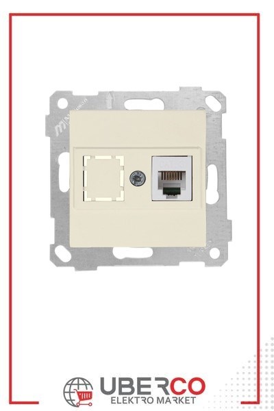 2200 125 0102Mutlusan Mek+Tuş Telefon Prizi 1Xrj11 (Cat3) - KremMutlusan Mek+Tuş Telefon Prizi 1Xrj11 (Cat3) - Krem{ubercoelektromarket}