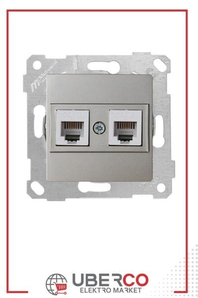 2200 126 0183Mutlusan Mek+Tuş Telefon Prizi 2Xrj11 (Cat3) - TitanyumMutlusan Mek+Tuş Telefon Prizi 2Xrj11 (Cat3) - Titanyum{ubercoelektromarket}
