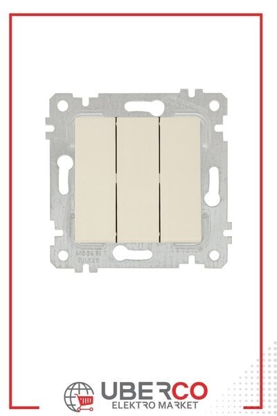 2200 409 0102Mutlusan Mek+Tuş Üçlü Anahtar (Klipsli) - KremMutlusan Mek+Tuş Üçlü Anahtar (Klipsli) - Krem{ubercoelektromarket}