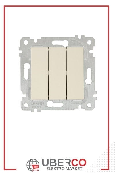 2200 409 0202Mutlusan Mek+Tuş Üçlü Anahtar (Vidalı) - KremMutlusan Mek+Tuş Üçlü Anahtar (Vidalı) - Krem{ubercoelektromarket}