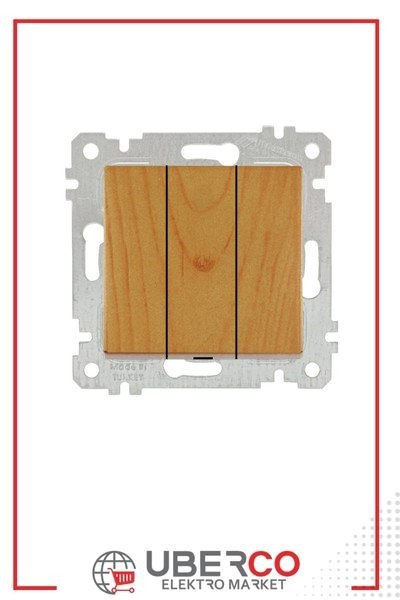 2200 409 0258Mutlusan Mek+Tuş Üçlü Anahtar (Vidalı) - MeşeMutlusan Mek+Tuş Üçlü Anahtar (Vidalı) - Meşe{ubercoelektromarket}