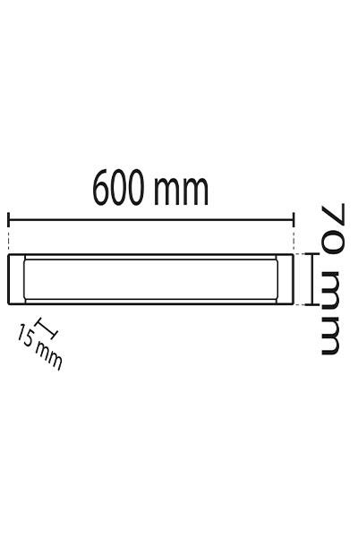 Noas YL98-6000 20W Ip20 60cm 6500K Beyaz Yatay Led Bant Armatür