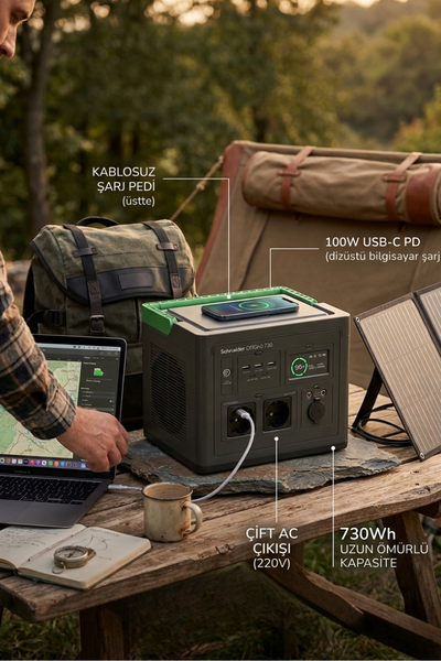 PPS730-GRSchneider PPS730-GR Taşınabilir Güç İstasyonu 730, 738Wh Lityum-iyon 3 USB-A, 2 USB-C, Kablosuz Şarj CihazıSchneider PPS730-GR Taşınabilir Güç İstasyonu 738Wh 700W Saf Sinüs Power Station{ubercoelektromarket}