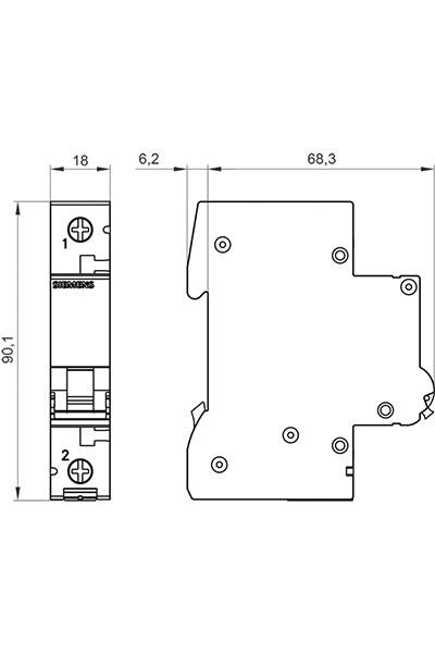 Siemens 6kA 1X10A NC Otomatik Sigorta 5SL6110-7YA