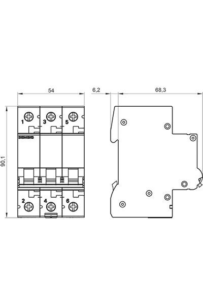 Siemens C Tipi 3x32A 6kA Otomatik Sigorta 5SL6332-7YA
