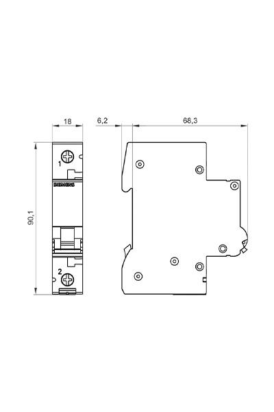 Siemens C Tipi 6KA Otomat 3A