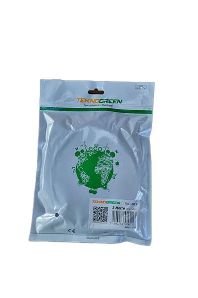 Teknogreen DATA-008 Patch Cord Gri Cat6 Kablo 3MT