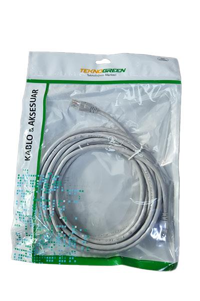 Teknogreen DATA-016 Patch Cord Gri Cat6 Kablo 5MT