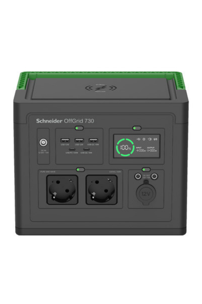 PPS730-GRSchneider PPS730-GR Taşınabilir Güç İstasyonu 730, 738Wh Lityum-iyon 3 USB-A, 2 USB-C, Kablosuz Şarj Cihazı{ubercoelektromarket}