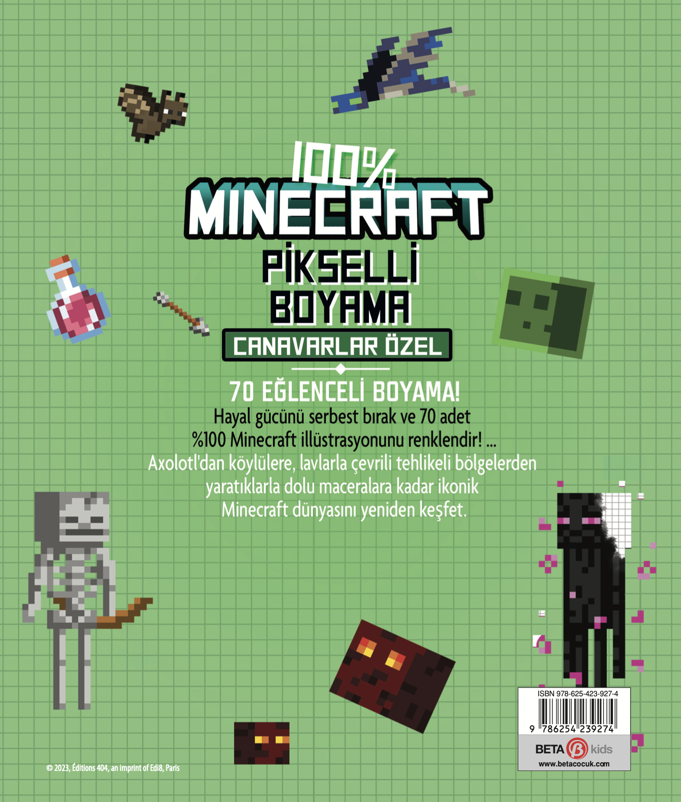 %100 Minecraft Pikselli Boyamalar Canavarlar Özel