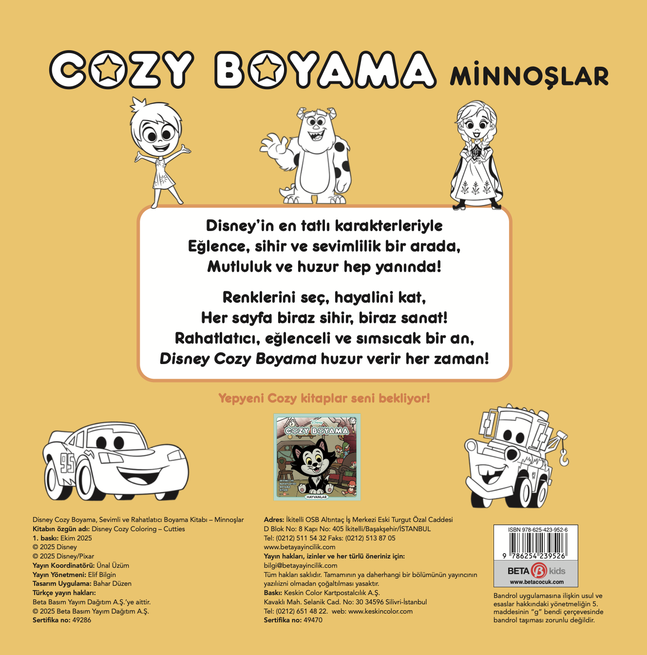 Disney Cozy Boyama MİNNOŞLAR