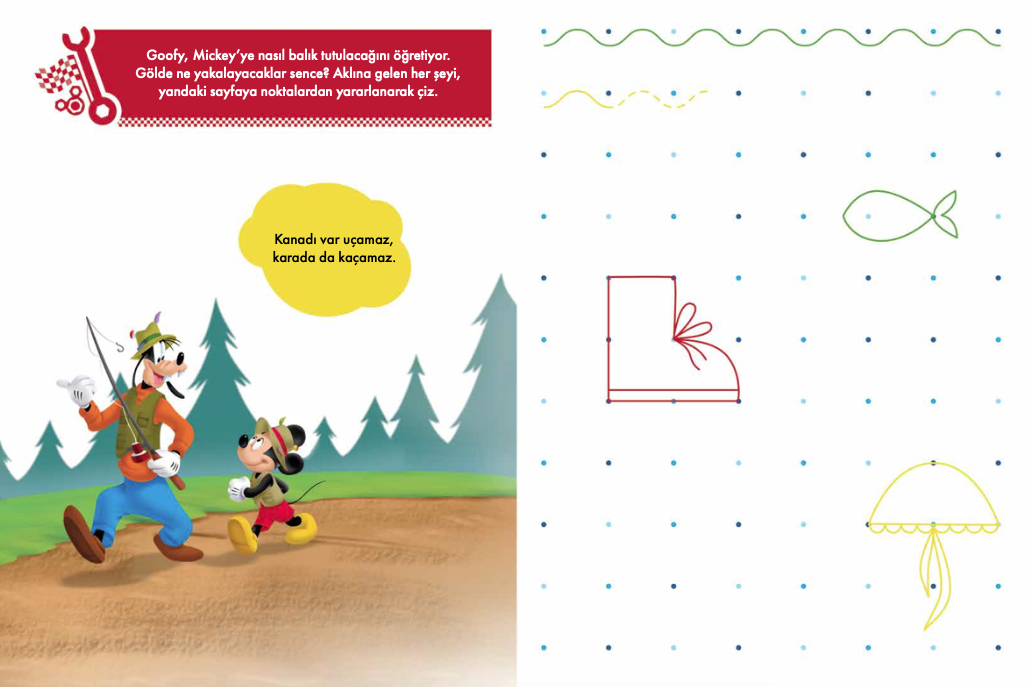 Disney Eğitsel Mickey ve Çılgın Yarışçılar Alıştırma Kitabım Noktalar