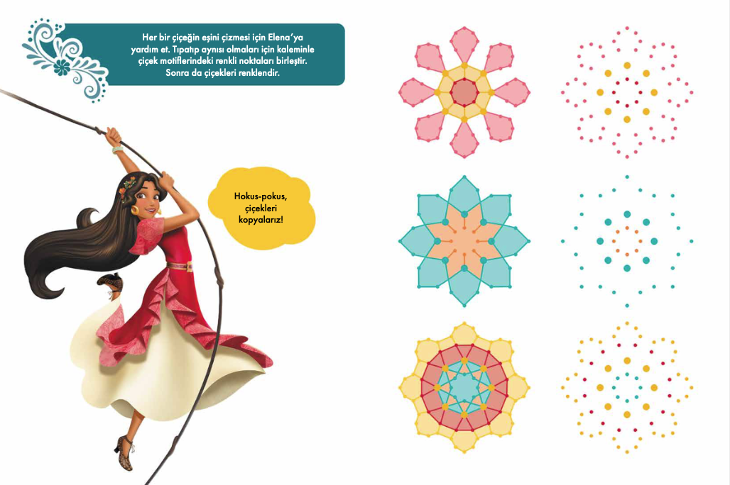 Disney Eğitsel Prenses Elena Alıştırma Kitabım Noktalar