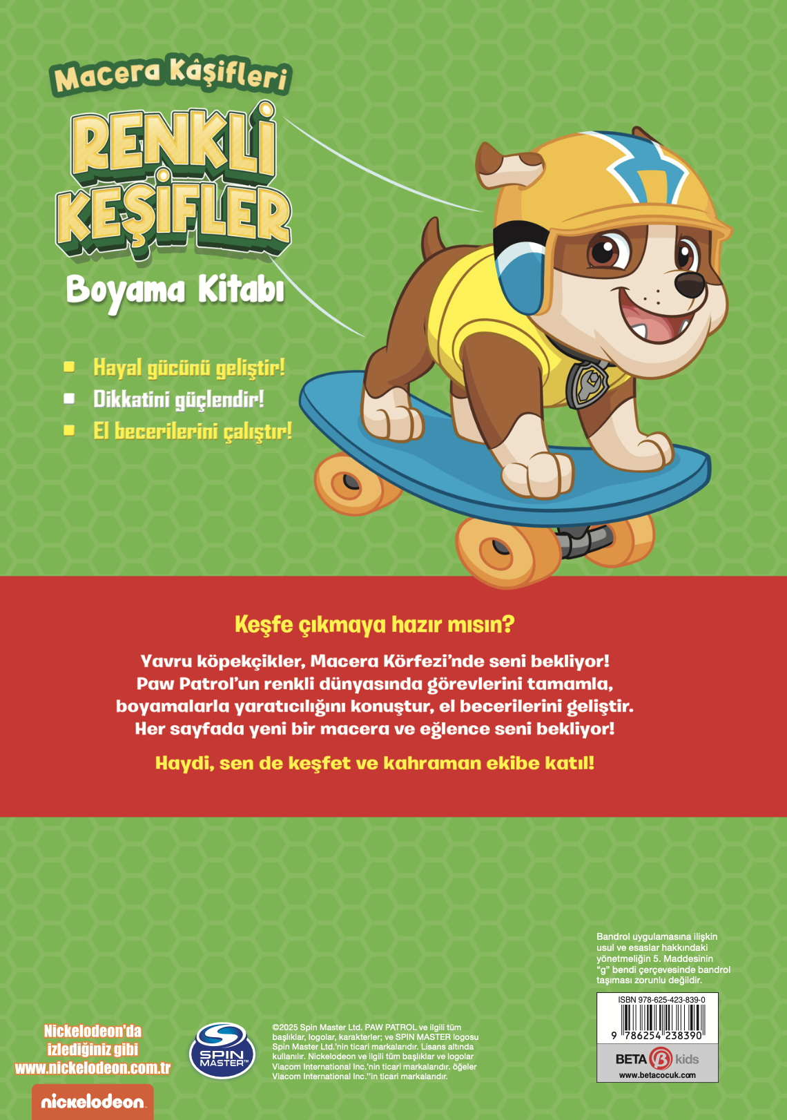 Paw Patrol -  Renkli Keşifler Boyama Kitabı