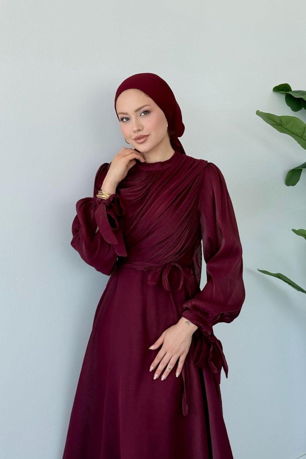 Su Piliseli Abiye Bordo