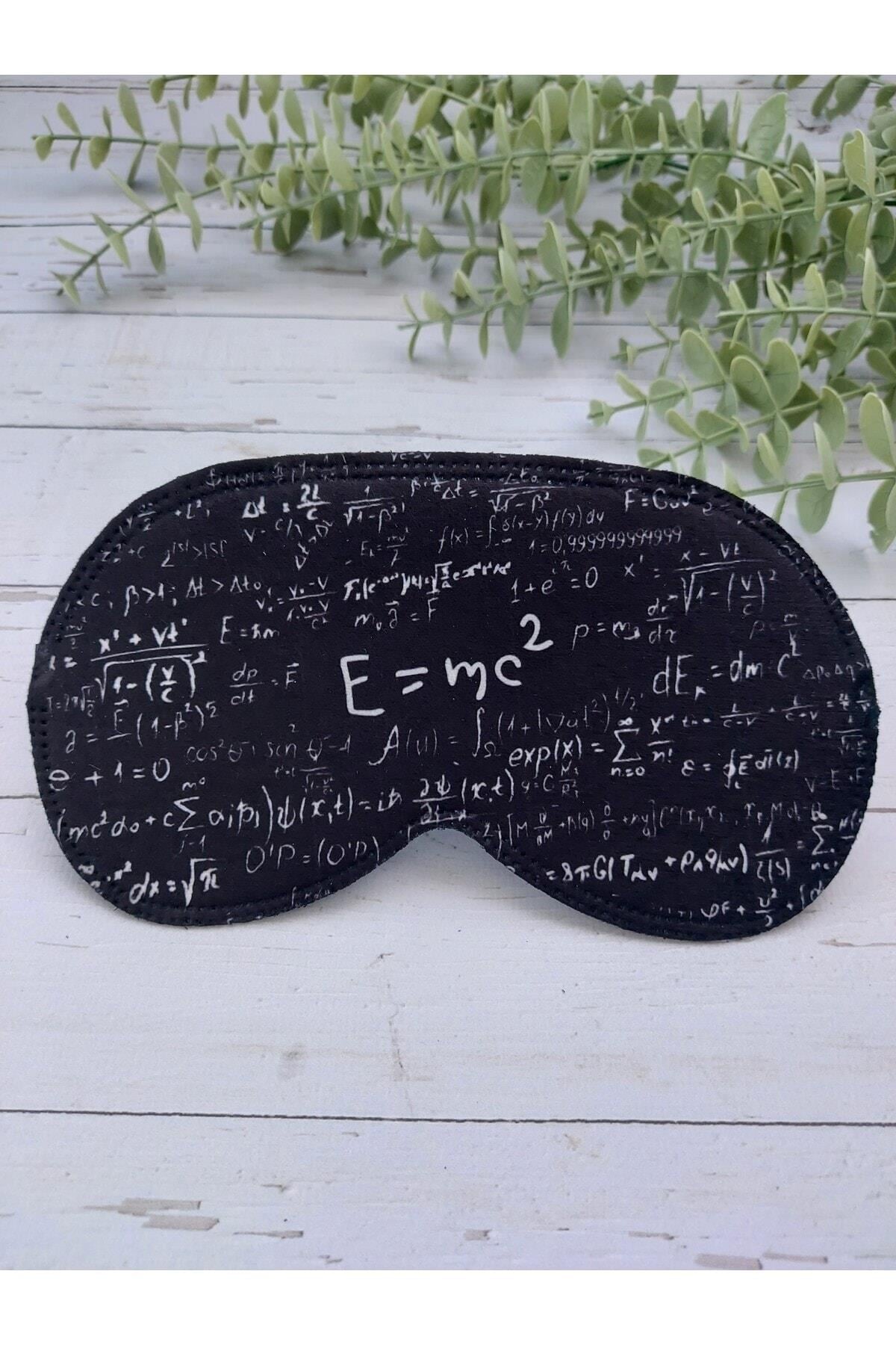 E=mc2 Fizik Formül Uyku Bandı Göz Bandı Baskılı Pamuk Seyahat Uyku Bandı